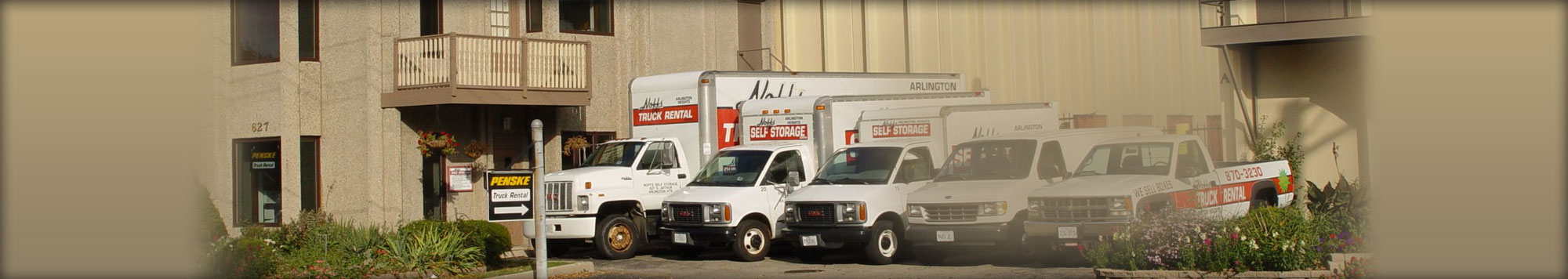storage trucks lined up in a row