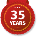 35 years badge